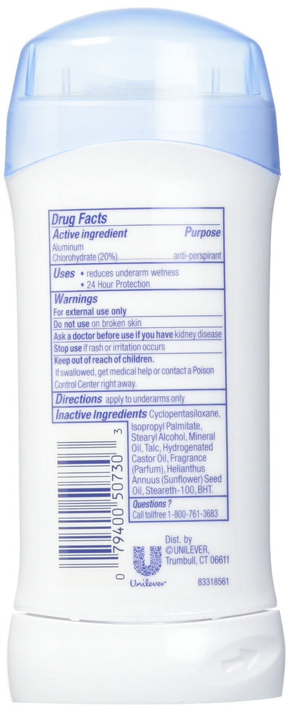Dove Antiperspirant Deodorant Stick Original Clean 2.6 oz 2PK