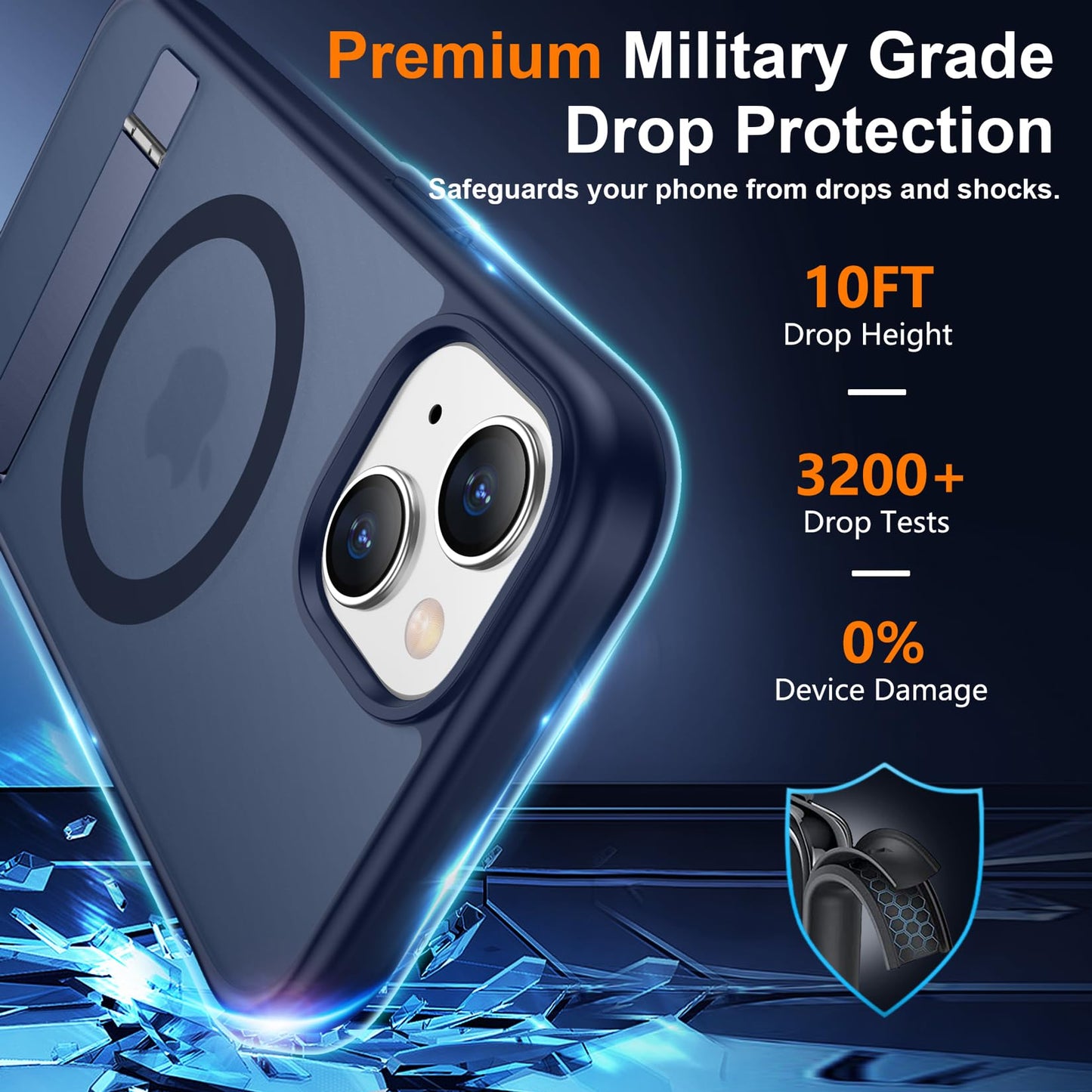 SPIDERCASE Magnetic for iPhone 17 Pro Max Case,with Kickstand,Clear