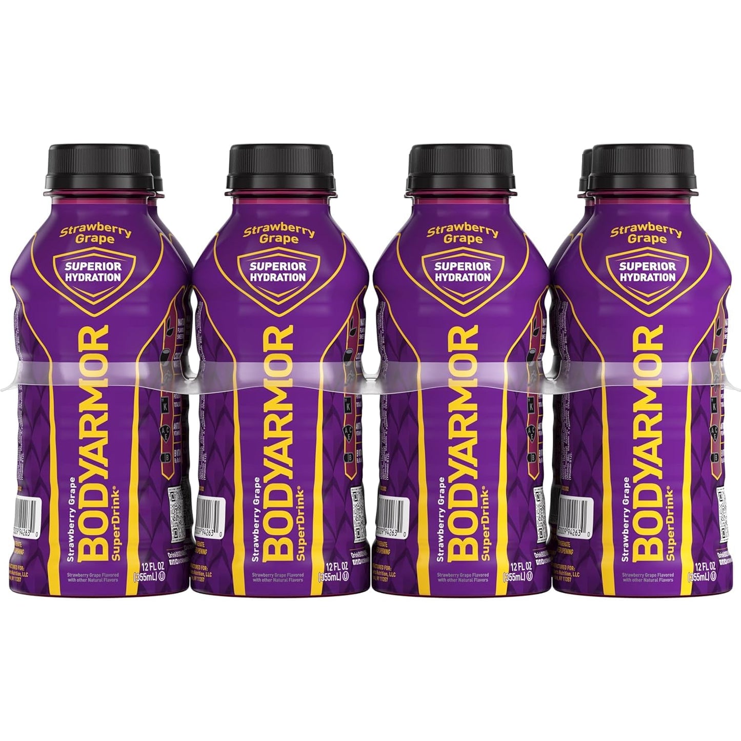 BODYARMOR Sports Drink, Strawberry Banana, Electrolyte Drink Hydration, 12 Fl Oz Bottles (8 Pack), Flavored Coconut Water with B Vitamins & Antioxidants