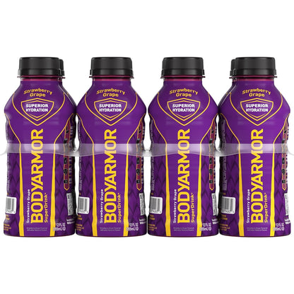 BODYARMOR Sports Drink, Strawberry Banana, Electrolyte Drink Hydration, 12 Fl Oz Bottles (8 Pack), Flavored Coconut Water with B Vitamins & Antioxidants