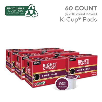 Eight O'Clock Coffee Hazelnut, Single-Serve Keurig K-Cup Pods, Flavored Medium Roast Coffee Pods, 96 Count