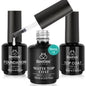 Beetles 2 Pcs 15ml No Wipe Gel Top Coat and Base Coat Set