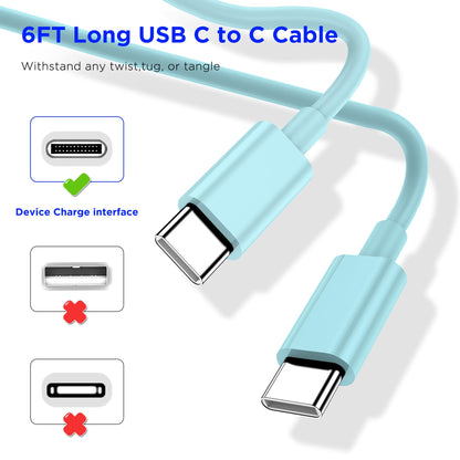 iPhone 17 16 15 Charger Fast Charging,2Pack 20W Apple iPad USB C Wall Charger Block with 6FT USB C to C Cable for iPhone 17/Pro/Pro Max/17 Air/ 16/16 Pro/16 Pro Max/15/Plus/Pro/Pro Max