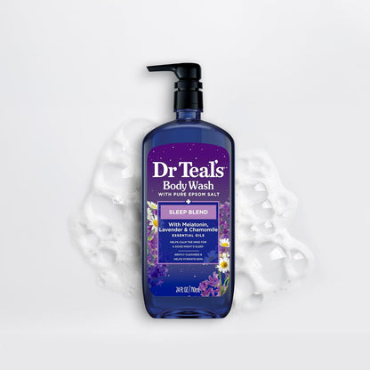 Dr Teal's Body Wash with Pure Epsom Salt, Relax & Relief with Eucalyptus & Spearmint, 24 fl oz (Pack of 2)