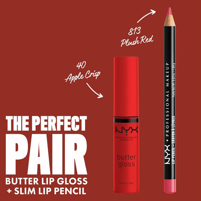 NYX PROFESSIONAL MAKEUP Butter Gloss, Non-Sticky Lip Gloss - Praline (Deep Nude)