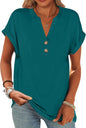 ANRABESS Womens Short Sleeve Henley Tops Summer Shirts Dressy Casual Blouse