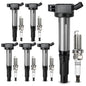 UF667 Ignition Coil & ILZFR6D11 Double Iridium Spark Plug for BMW 2.5-6.0L