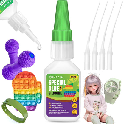 INSOIA Super Medium CA Glue, 20g, Strong Bond, with Precision Tips