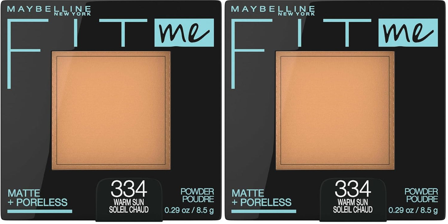 Maybelline Fit Me Matte + Poreless Pressed Face Powder Makeup & Setting Powder, Buff Beige, 1 Count