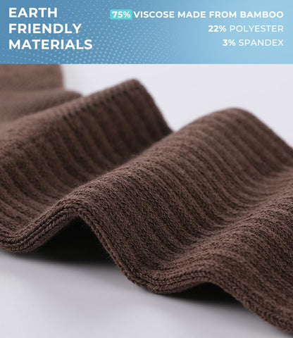 BAMBOO COOL Men's Crew Socks Athletic Cushioned Moisture Wicking 6 Pairs