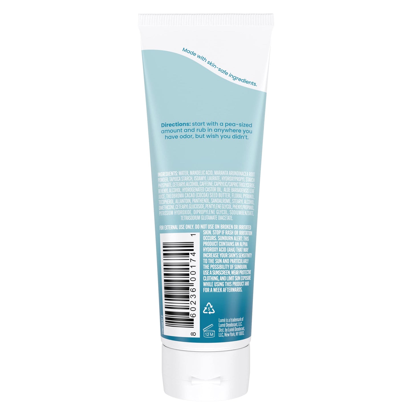 Lume Whole Body Deodorant - Cream Tube - 3 oz (Clean Tangerine)