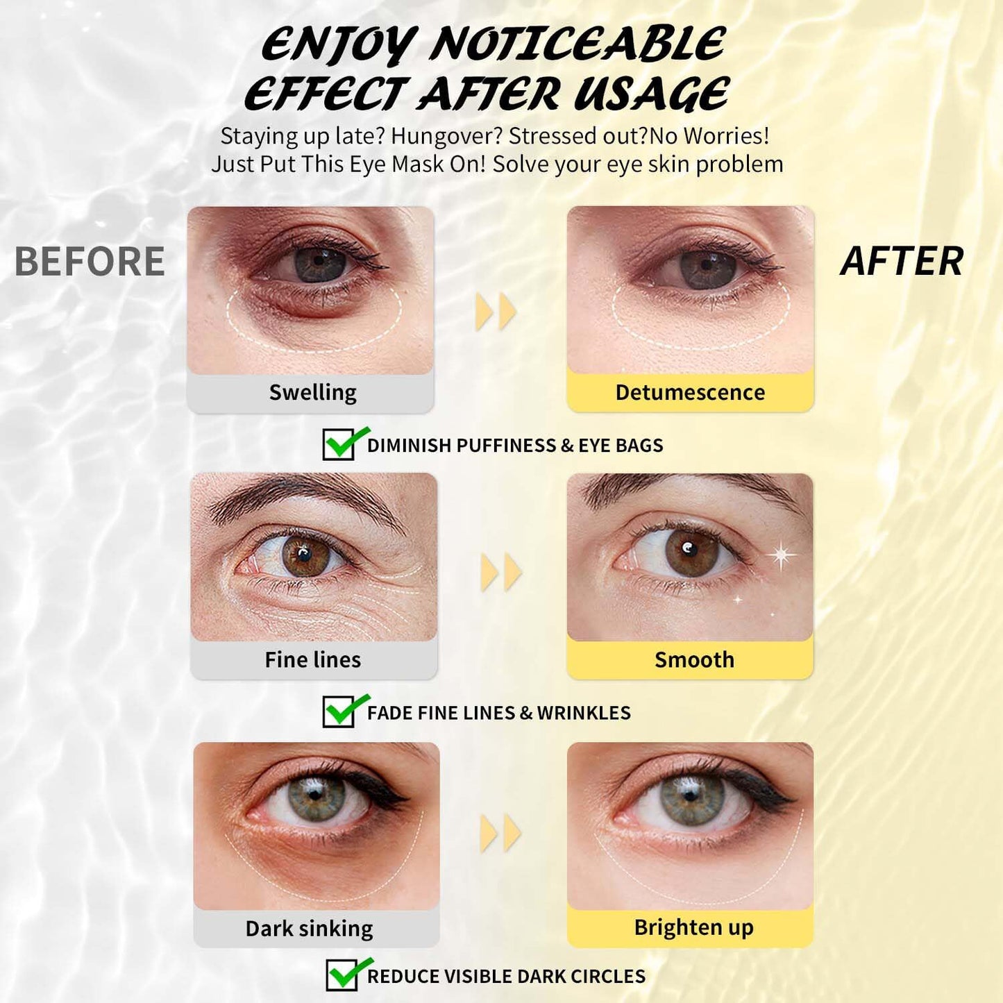 Maskiss 24k Gold Under Eye Patches (50 Pairs), eye mask, Collagen Skin Care Products, Eye Patches for Puffy Eyes, eye masks for dark circles and puffiness
