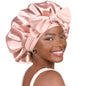 YANIBEST Adjustable Silk Bonnet for Sleeping Women Double Layer Satin Bonnet Reduce Friction Prevent Frizz Curly Hair
