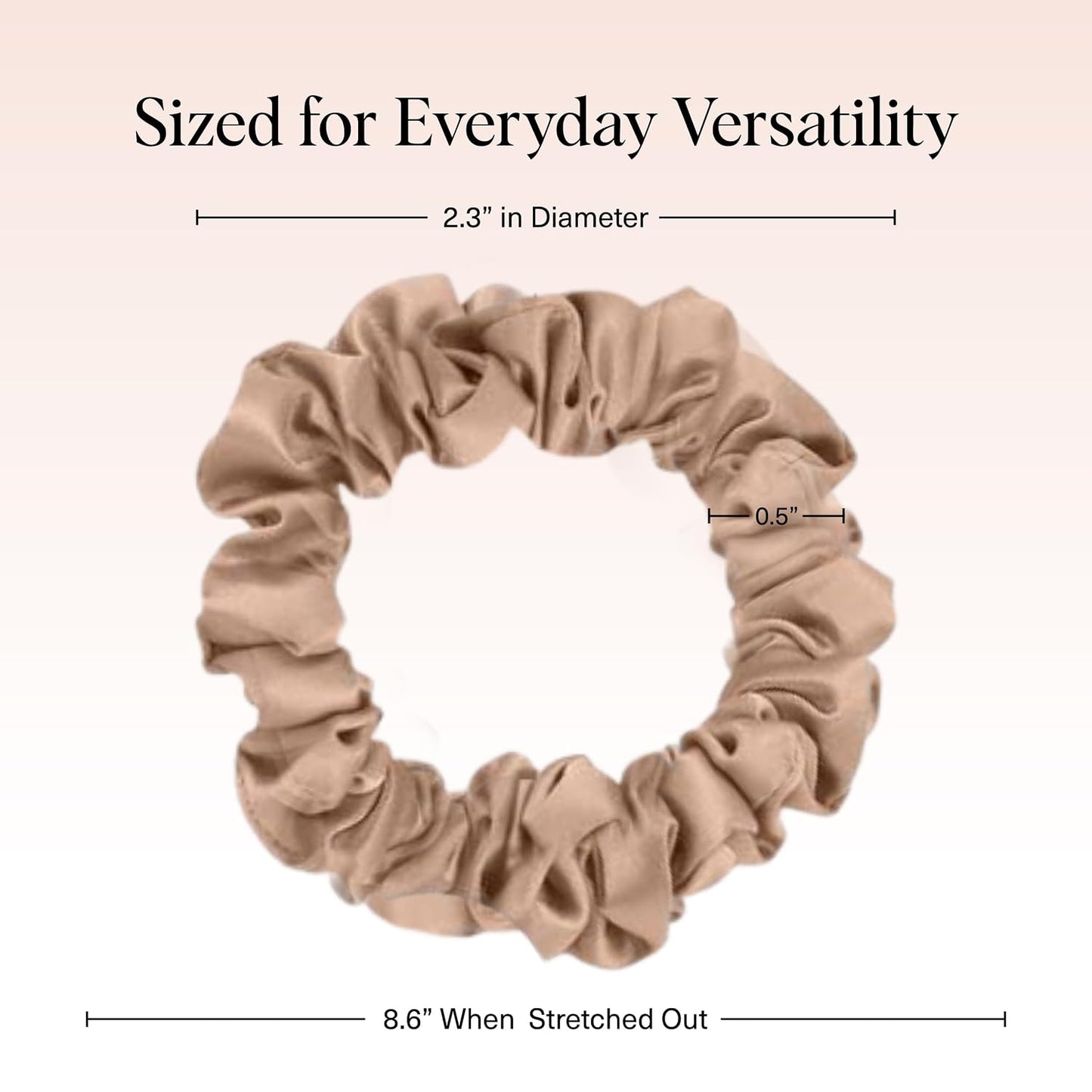 Kitsch Ultra-Petite Satin Scrunchies for Women - Eucalyptus, 6pcs