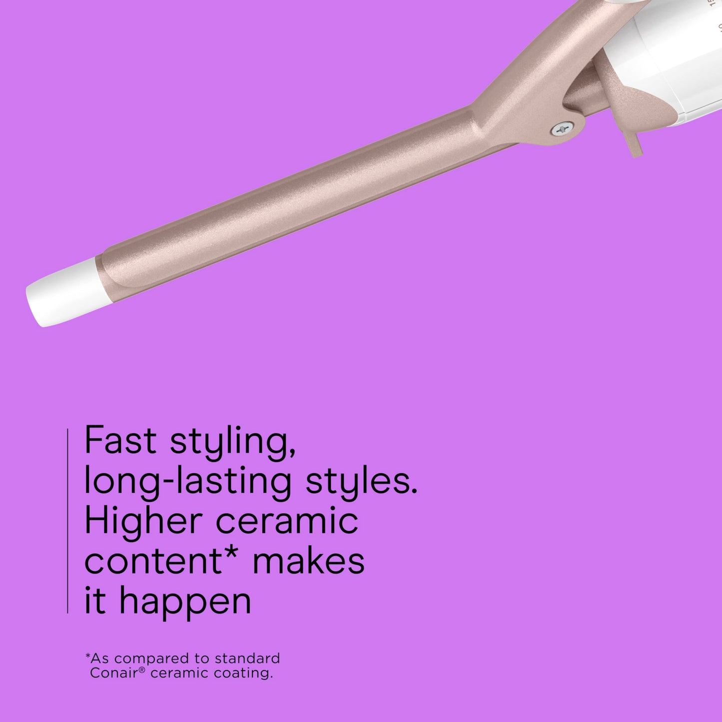 Conair Curling Iron, Double Ceramic, 1" Barrel, White/Rose Gold