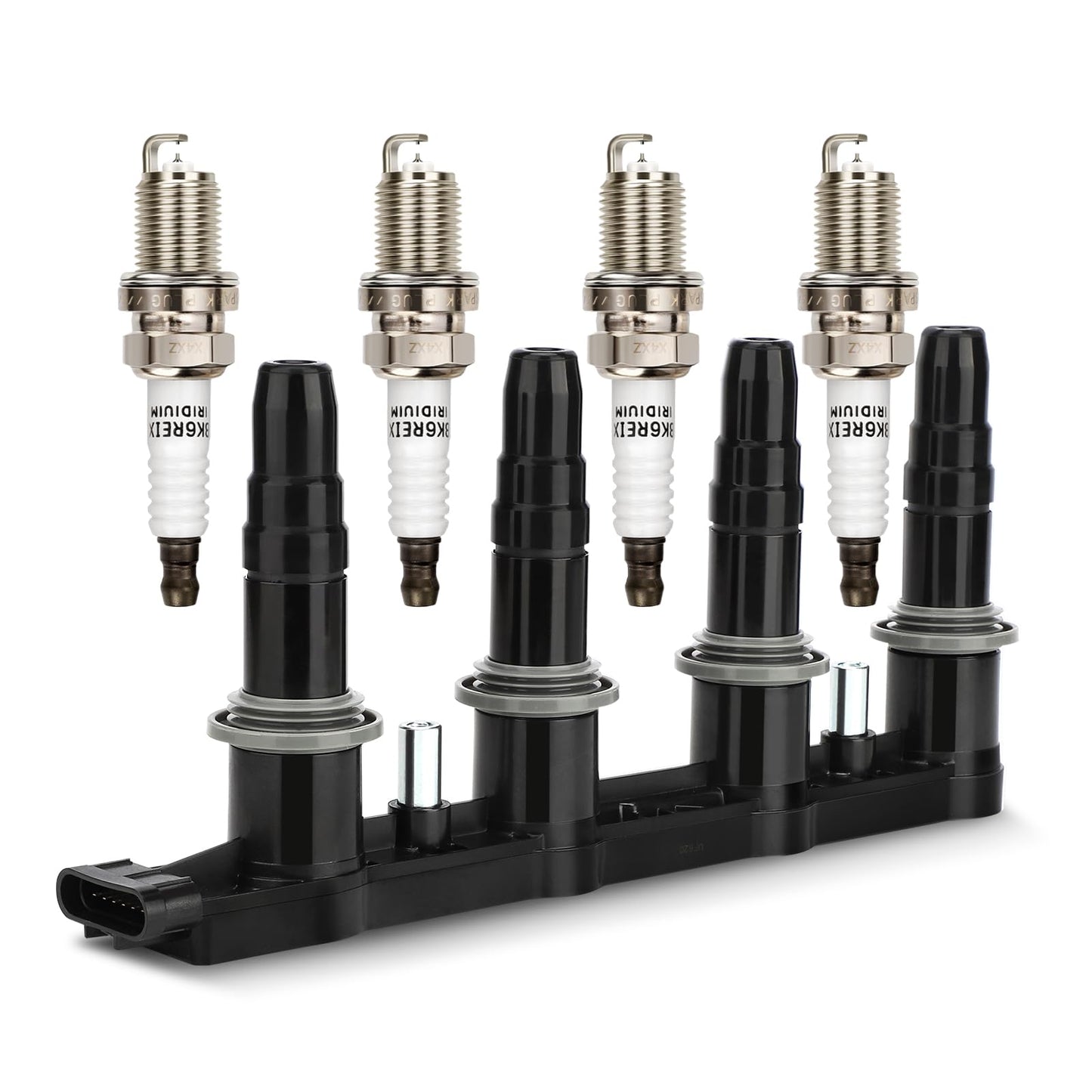 UF667 Ignition Coil & ILZFR6D11 Double Iridium Spark Plug for BMW 2.5-6.0L
