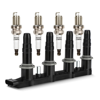UF667 Ignition Coil & ILZFR6D11 Double Iridium Spark Plug for BMW 2.5-6.0L