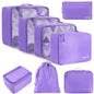 BAGAIL 8 Set Packing Cubes Luggage Packing Organizers for Travel Accessories-Cream