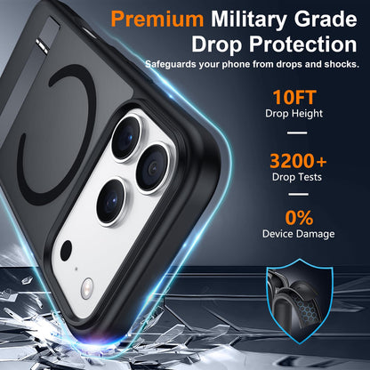SPIDERCASE Magnetic for iPhone 17 Pro Max Case,with Kickstand,Clear