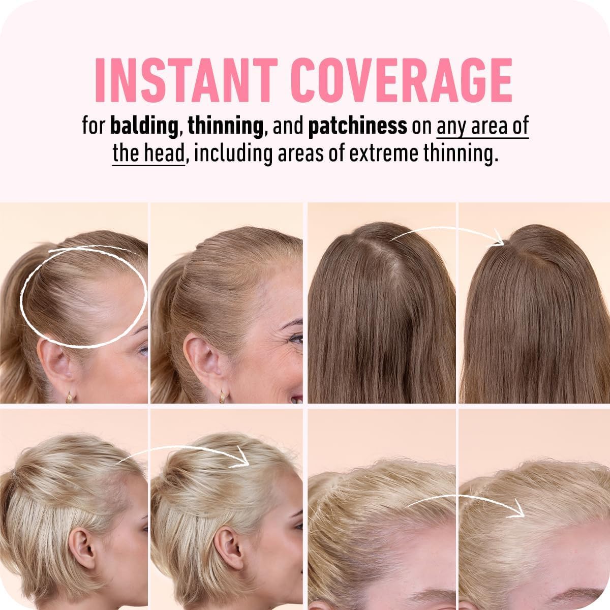 Boldify Hairline Powder, Root Touch Up Hair Color Light Blonde 4g