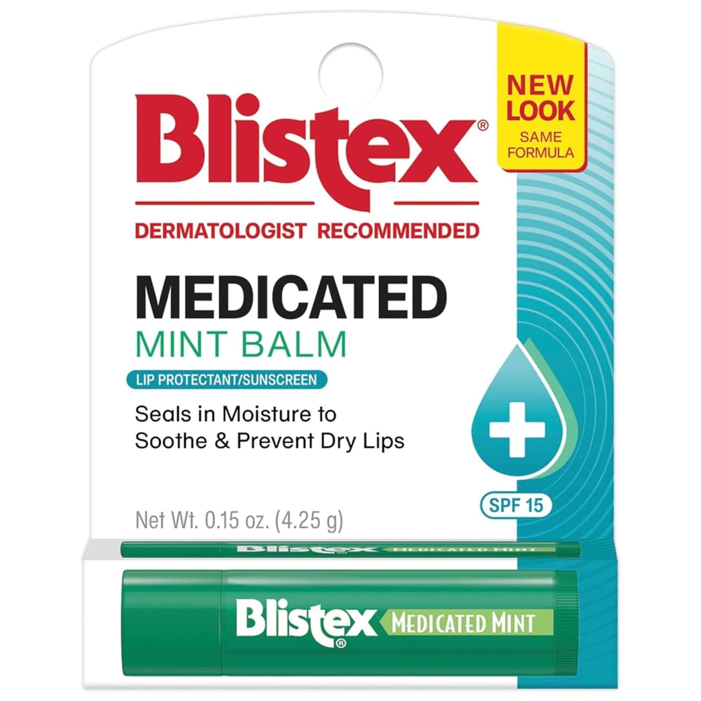 Blistex Medicated Lip Balm SPF 15, 24 Hr Moisture, 0.15 oz, 3 Count