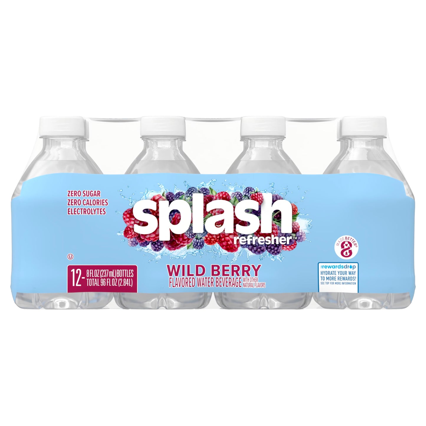 SPLASH REFRESHER Flavored Water Bottles, Mandarin Orange - 6 Pack