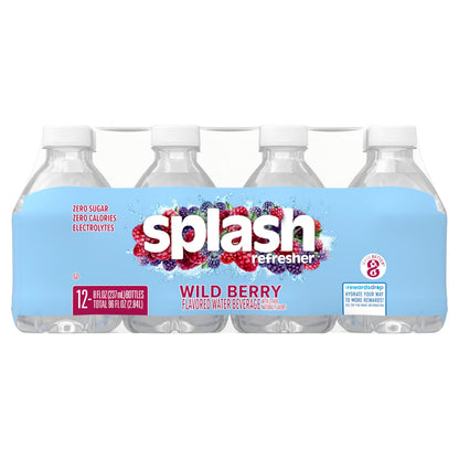 SPLASH REFRESHER Flavored Water Bottles, Mandarin Orange - 6 Pack