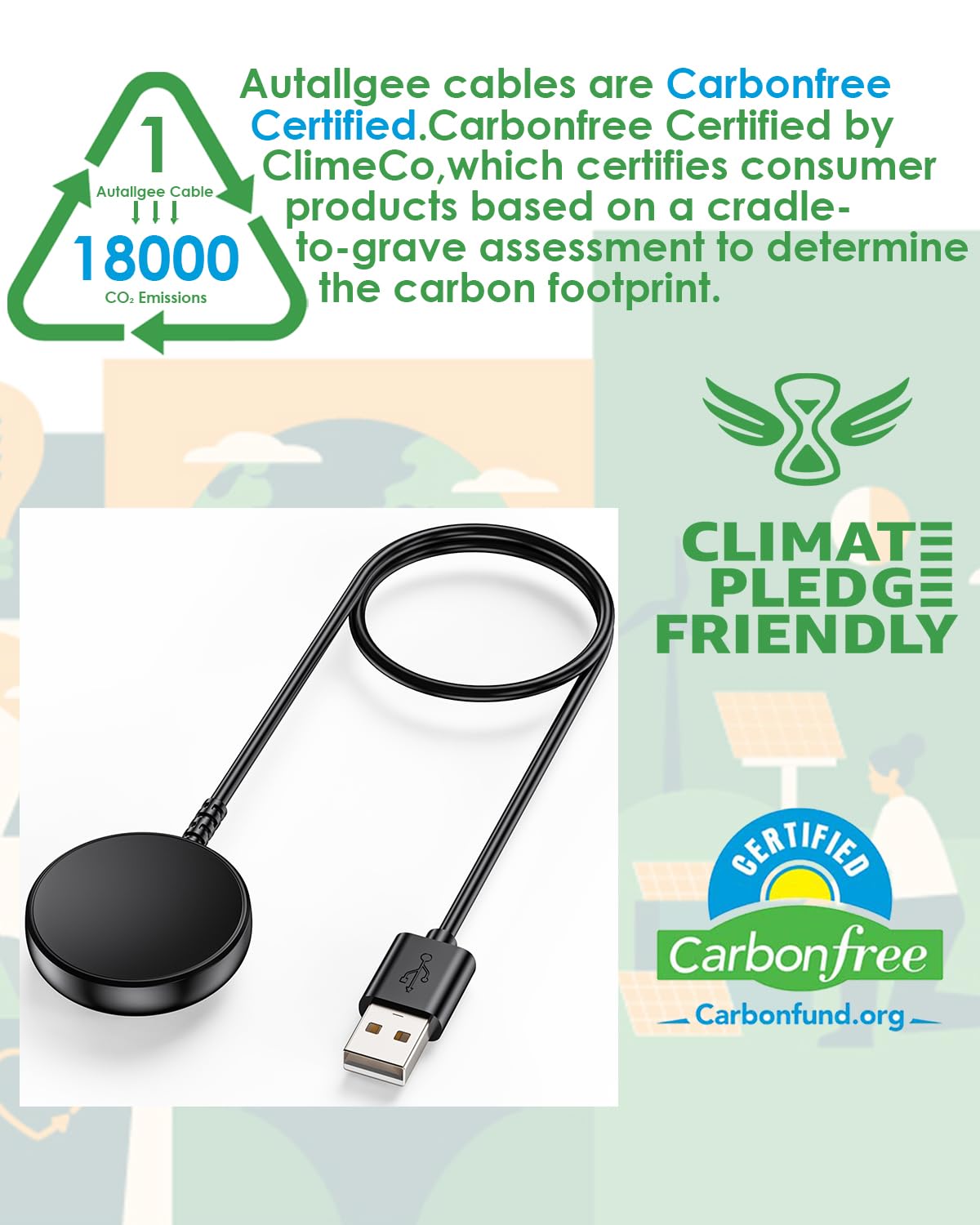 3.3FT for Samsung Galaxy Watch Charger Compatible with 8/8 Classic