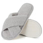 Evshine Memory Foam Fuzzy House Slippers for Women