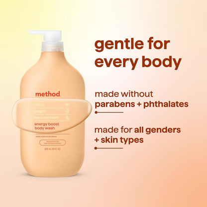 Method Body Wash, Island Mist-Leaves Skin Feeling Soft & Moisturized, Made Without Parabens, Notes of Hibiscus, Mango Nectar & Passion Fruit, 28 fl oz