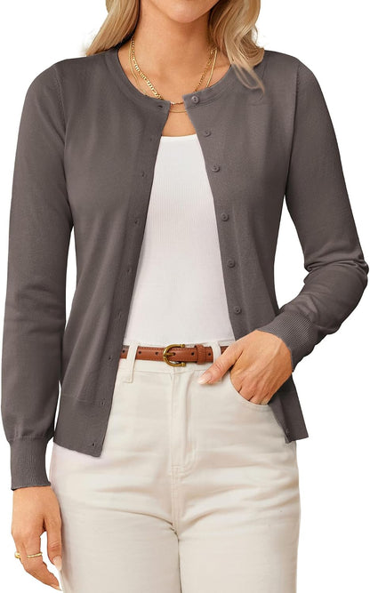 GRACE KARIN Knit Cardigan Sweaters for Women Lightweight Fall Outfits 2026