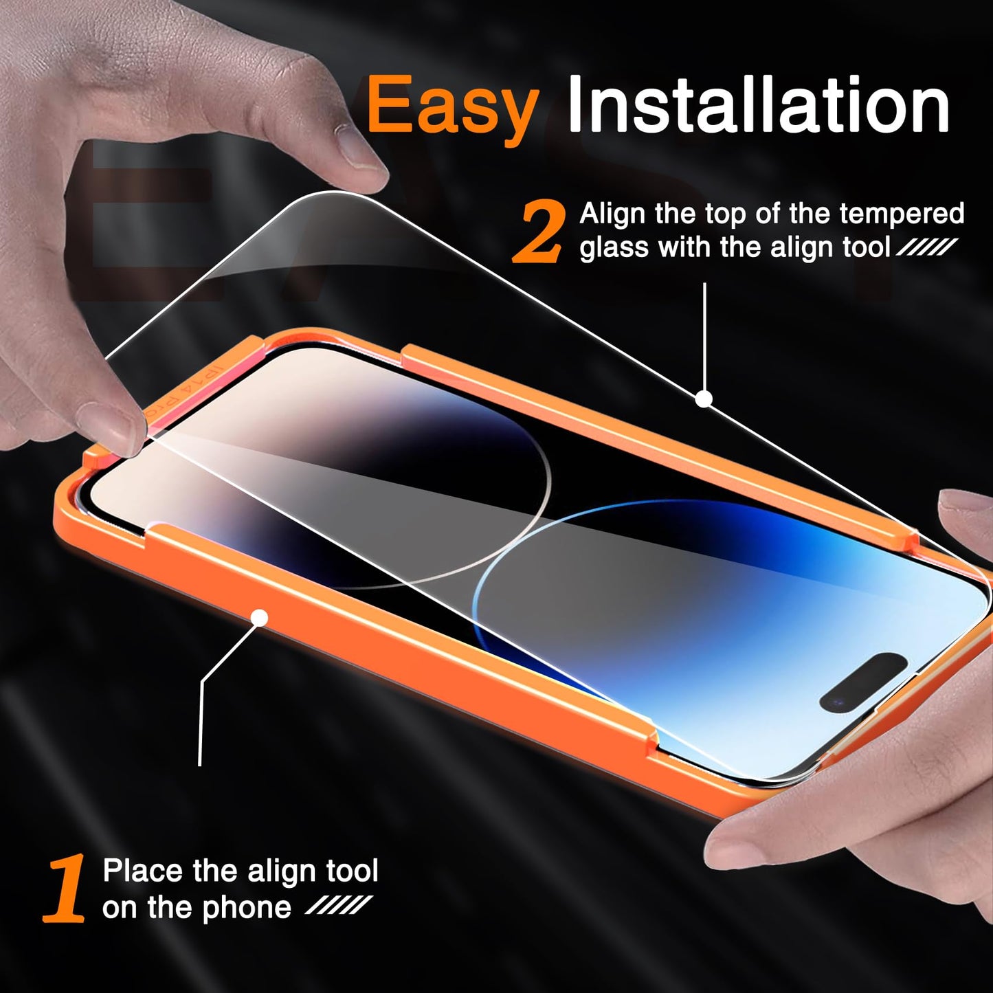 Wiaocit Tempered Glass Privacy Screen Protector for iPhone 15 Pro