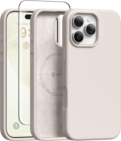 GONEZ Magnetic for iPhone 17 Pro Max Case, Silicone Cover Stone