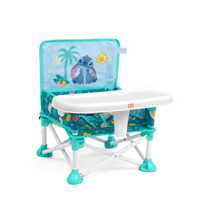 Bright Starts Pop 'N Sit Portable Booster, Indoor/Outdoor Use, Floor Seat with Feeding Tray, Teal, 6 Mos - 3 Yrs