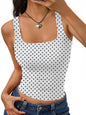 Trendy Queen Women's Double Lined Square Neck Tank Top