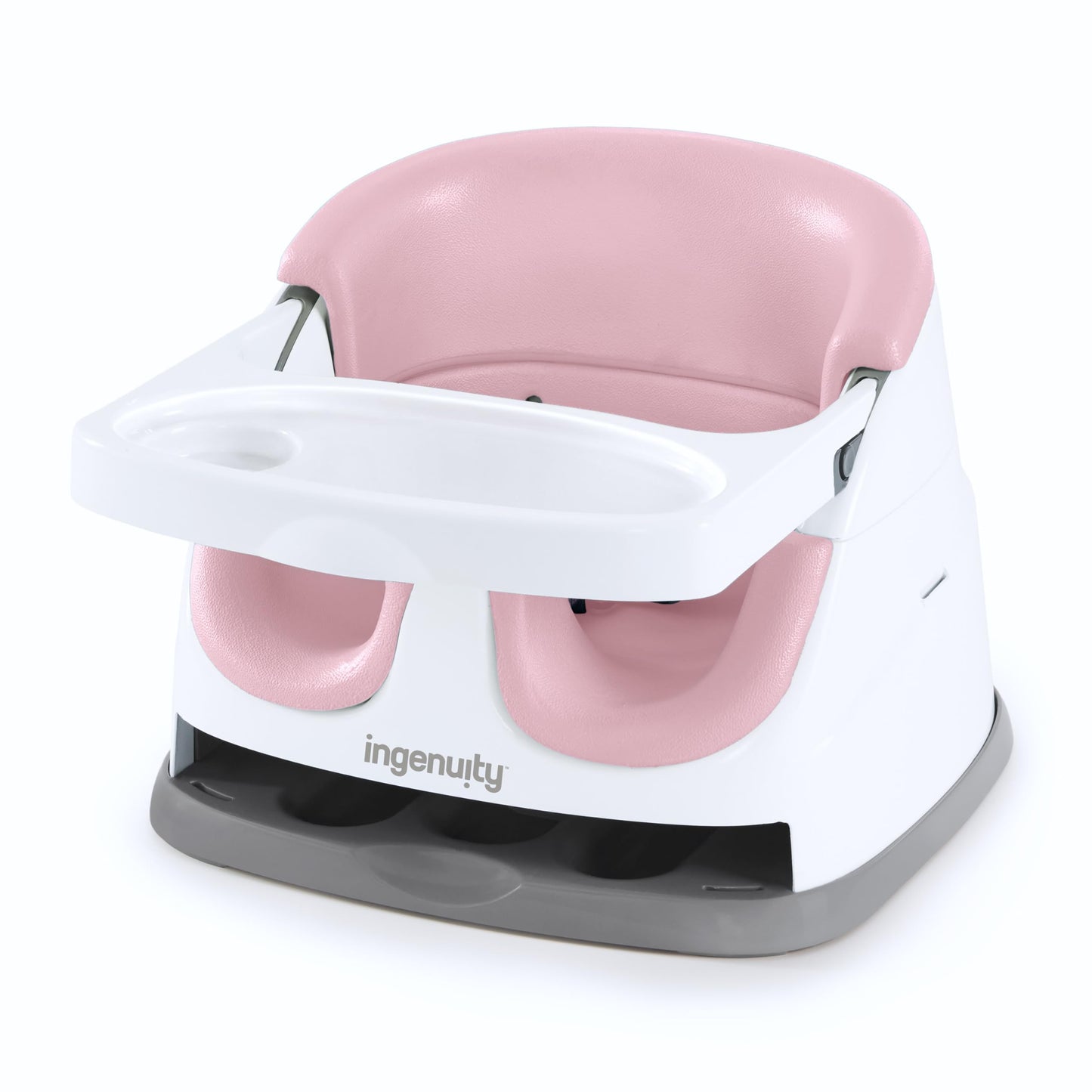 Ingenuity Baby Base 2-in-1 Booster Feeding and Floor Seat with Self-Storing Tray - Cashmere