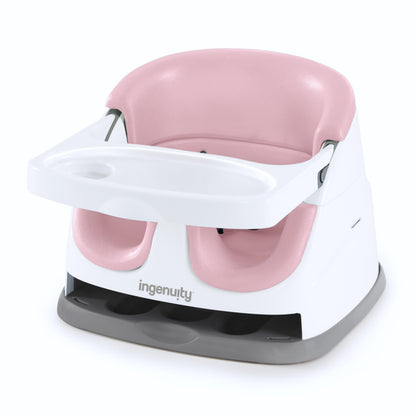 Ingenuity Baby Base 2-in-1 Booster Feeding and Floor Seat with Self-Storing Tray - Cashmere