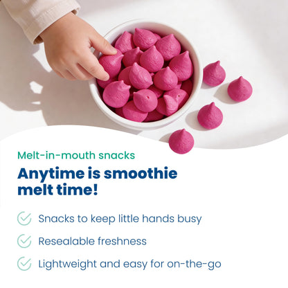 Amara Smoothie Melts - Mango Carrot - Organic Baby Snacks w/ Fruits & Veggies - Plant Based Yogurt Melts - Healthy Toddler Snack - Activity Book Included - Enjoy From 10+ Mos - 6 Resealable Bags