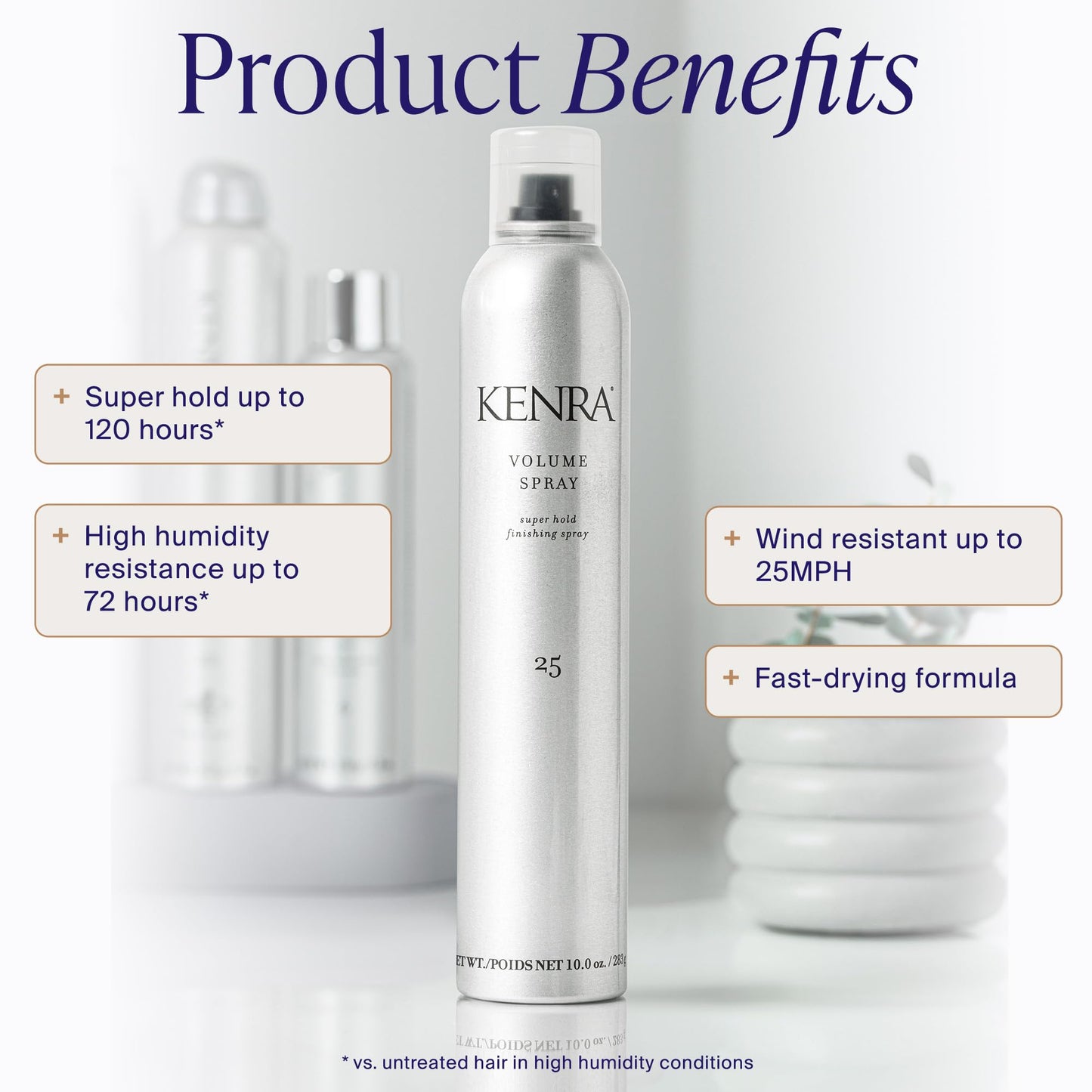 Kenra Professional Volume Spray 25 | Super Hold Finishing & Styling Hairspray | Flake-free & Fast-drying | Wind & Humidity Resistance | All Hair Types