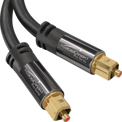 KabelDirekt TOSLINK – Optical Audio Cable – 1.5ft – Soundbar