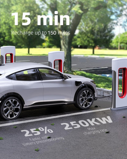 FOCSPROD J1772 to Tesla Charger Adapter, Max 80A 250V Fast Charging J1772 to NACS Adapter for Tesla Model 3/Y/X/S/Cybertruck Charging Adapter, Compatible with J1772 EV Charge to Tesla Adapter -UL 2252