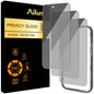 Ailun 3 Pack Privacy Screen Protector for iPhone 16 Pro Max, Tempered Glass