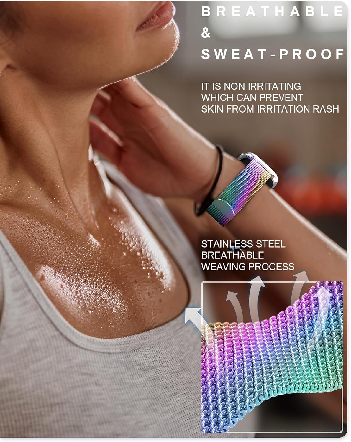 Original Milanese Loop Compatible with Apple Watch Bands for Women & Men