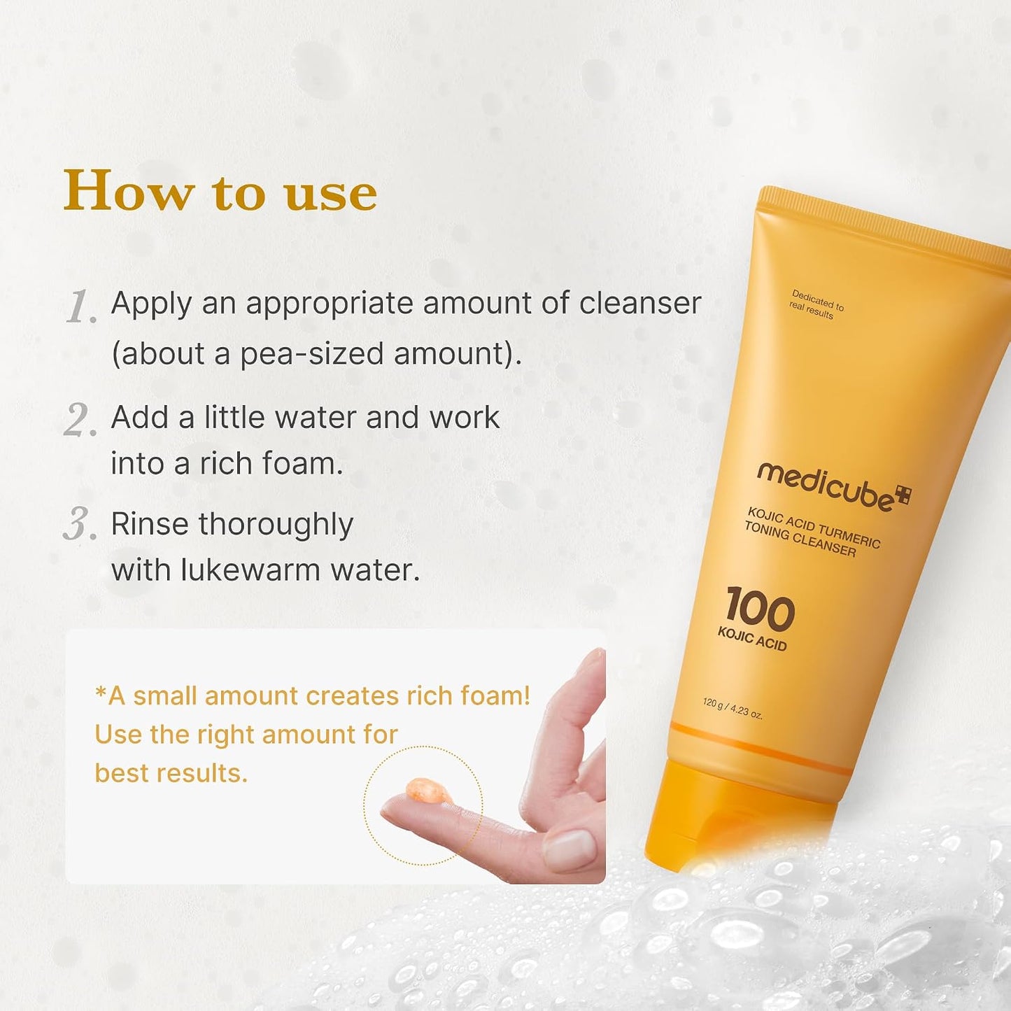 medicube Facial Cleanser Turmeric Capsule Foam Cleanser