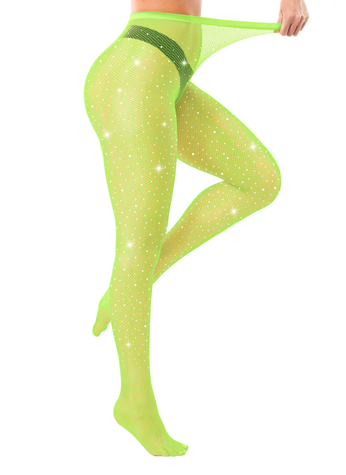 VEBZIN Sparkly Fishnets Stockings High Waist Tights for Women