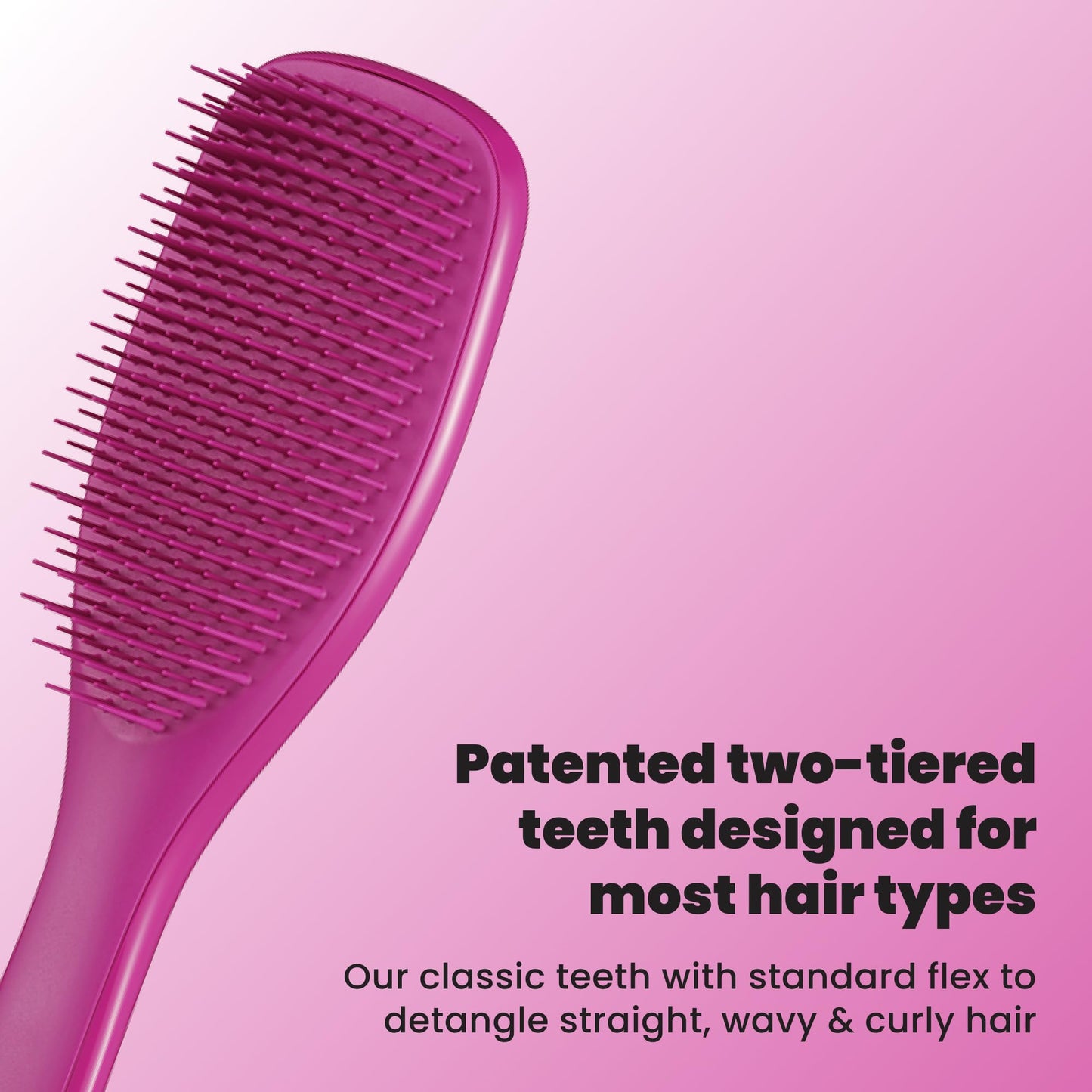 Tangle Teezer Ultimate Detangler Brush, Straight to Wavy, Liquorice Black