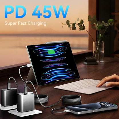 Phone 17 16 Pro Max Charger Fast Charging, 45W Super Fast USB C Charger Block with 10FT Long Charging Cord Cable for 17 16 Pro Max/17 16/16 Plus,15 Pro Max/15 Pro/15, Android Phone-Black