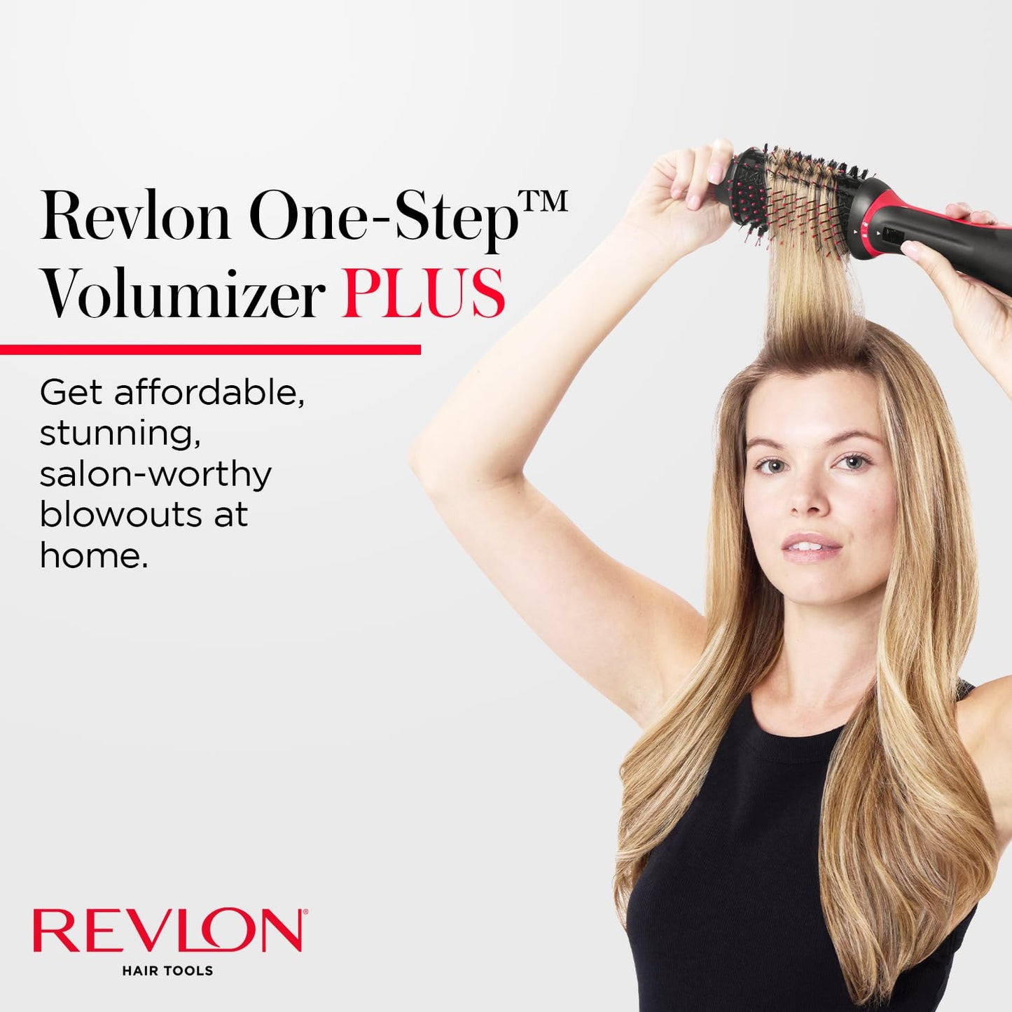 REVLON One-Step Volumizer Hair Dryer and Styler, 2.8 in Barrel, Black