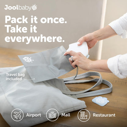 Jool Baby Folding Travel Potty Training Seat – Easy-Remove Pull Tab (Sage)