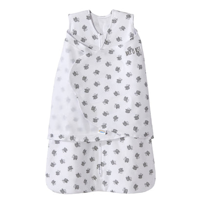 HALO 100% Cotton Sleepsack Swaddle, 3-Way Adjustable Wearable Blanket, TOG 1.5, Baby Blue, Newborn, 0-3 Months